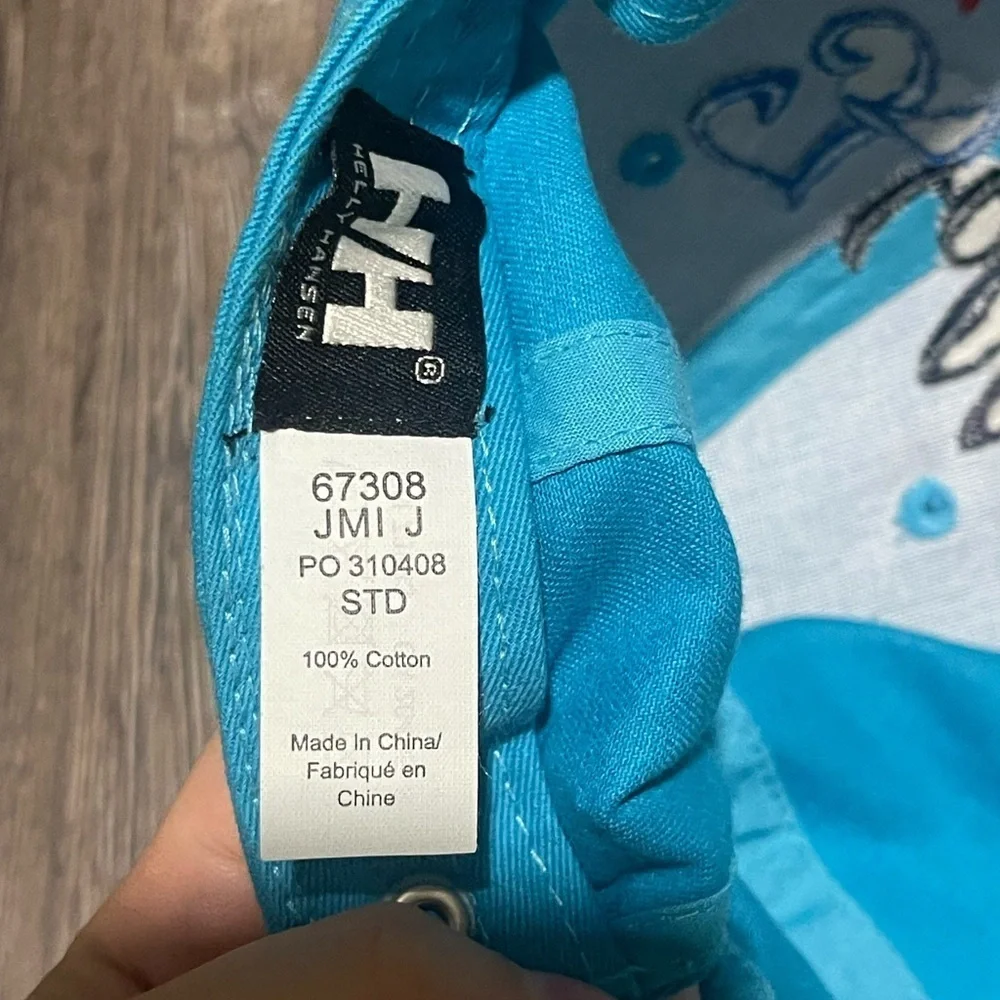 Helly Hansen | Blue Rainbow Embroidered Cotton Adjustable Hat